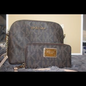 Authentic Micheal Kors crossbody and wallet